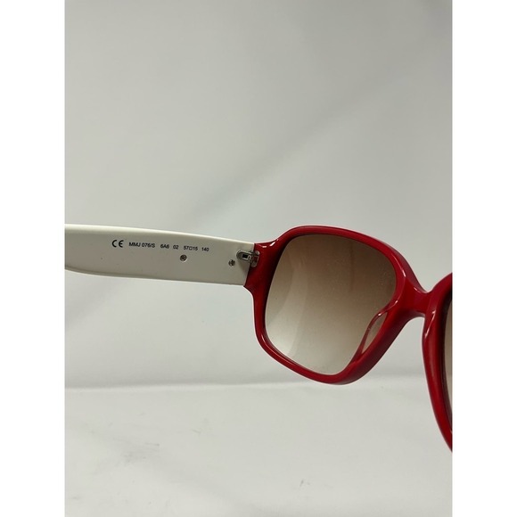Marc By Marc Jacobs MMJ 076/S Women's Red Glass Lens Plastic Frame Sunglasses - Picture 4 of 6